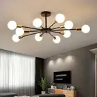 Modern Flush Mount Ceiling Light Metal Art Industrial Ceiling 10 Lights Black...
