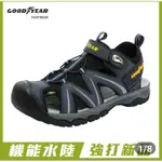 GOODYEAR 固特異男鞋GAMS43736/後 3E寬楦 磁扣快速穿脫 前掌易彎折 夜間反光 耐磨防滑護趾涼鞋