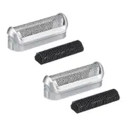 2Pack Replacement Shaver Blade Cutter Foil Kit Shaver Head Replacement for Braun 5S P40 P50 P60 P70 Silver&Black