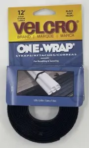 VELCRO® BRAND ONE WRAP® Adhesive Straps .75" W X 12' Reusable Bundling Securing