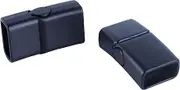 KONMAY Magnetic Jewelry Bracelet Clasps, 10 Sets 12.0x6.0mm Matte Black Flat Closure Magnetic End Caps for Leather Bracelet Making