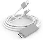USB C to HDMI Cable Adapter for iPhone 16 to TV, [Apple MFi Certified] 1080P Type C Digital AV Adapter Cord with USB Charging Port Compatible for iPhone 16 15 Pro Max to HDTV Projector Monitor, 6ft