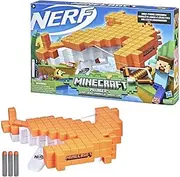 Nerf Minecraft Pillager's Crossbow Dart-Blasting Toy, Real Action, Includes 3 Official Nerf Elite Darts