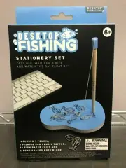 Desktop Fishing Stationary Set - Fishing Pole Pencil/Notepad - Fathers Day Gift