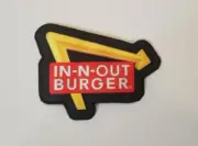 In N Out Burger Iron On Patch (White Letter Neon Arrow Sign) INO