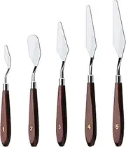 Cake Cream Spatula 5 Pieces/Set Stainless Steel Spatula Baking Pastry Tool Mixing Scraper Set Cake Decorating Scraper Cream Toner Tool