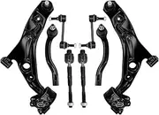 8Pcs Suspension Front Control Arm Ball Joint Tie Rod Sway Bar Link LH RH Compatible For Ford Edge Lincoln MKX 2007-2015