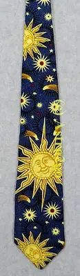 SUN, STARS & COMETS--SPACE ASTRONOMY SCIENCE Smithsonian Silk Necktie NEW! RARE!