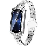 Smart Watch With Heart Rate Blood Oxygen And Sleep Monitoring Ip67 Waterproof Silver Smart Watches