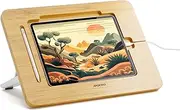 AFOOYO Bamboo Tablet Drawing Stand - Portable & Adjustable 5 Angles, Laptop Stands Riser, Book Reading Stand, Compatible with 9.7/10.2/10.5/10.9/11 inches