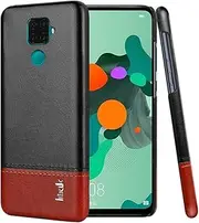 KMLP for for Huawei Nova 5i Pro/Mate 30 Lite Ruiyi Series Concise Slim PU + PC Protective Case(Black+Brown) case Cover (Color : Black+Brown)