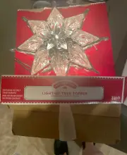 HOLIDAY TIME Light-Up Tree Topper 8" Star For Indoor Only