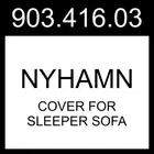 IKEA NYHAMN Cover For Sleeper Sofa Knisa Gray/beige 903.416.03