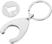 CAXUSD Metal Shopping Trolley Token Keychain Lightweight and Key Ring for Supermarket Carts Craftsmanship Shopping Token Convenient Portable Keychain for Daily Use