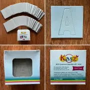 “ARIAL” ALPHABET CHIPBOARD LETTERS UPPERCASE, Scrapbooking, 40 Pieces, Kaszazz