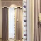 modern Simplicity Northern chenille lace window valance curtain tulle M1606