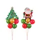 WOW PARTY KOREA 聖誕氣球佈置套組銀星聖誕樹和綠色手套聖誕老人 160cm