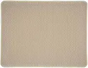 Cute Practical Cat Accessories Safe and Non-Toxic Easy to Clean Comfortable and Soft ABS Cat Litter Mat Litter Box Mat, Beige, 30 * 30cm