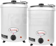 2 PACK 6 Qt Stainless Steel Soup Kettle Warmer Commercial Nacho Cheese #10 Can