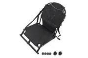 Canoe Kayak Seats Steel Rod Surfboard Chair with Backrest Inflatable Boat Lightweight Foldable Chair with Back Support (Black)