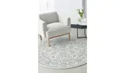 Prince Floral Transitional Round Rug