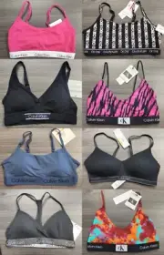 NWT ck one Calvin Klein Cotton Bralette Adjustable Straps Choose Size And Color