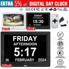7" 8" 10" Inch LED Dementia Digital Calendar Clock Alarm Day Week Month Year