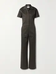 [Rivet Utility] Rivet Utility - Icon Cotton-blend Twill Jumpsuit - Army green - x small x small Green