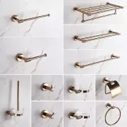 Rose Gold Wall Mount Shelf Toilet Bath Hardware Holder Towel Rack Hook Hanger