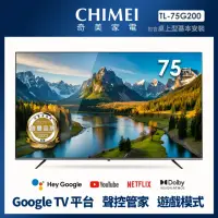 在飛比找momo購物網優惠-【CHIMEI 奇美】75型 4K Google TV液晶顯