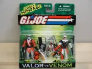 NEW SEALED DUAL PACK 2004 GI JOE VALOR VS VENOM COBRA SLASH & COBRA SLICE FIGURE