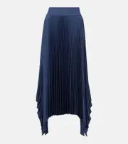 [Joseph] Joseph Ade plissé crêpe midi skirt AU 6 blue