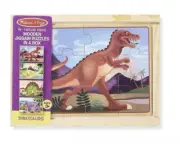 Melissa&Doug Puzzles 4 Dinosaurs Wooden Jigsaw Puzzles 48 Pcs. In A Storage Box