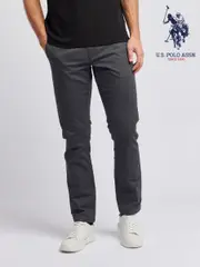 U.S. Polo Assn. Grey Mens Classic Chinos Trousers (N98191) | $150