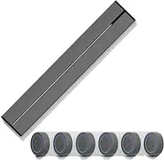 Household Electrical Power Outlet Trail,8000w Removable Rail Socket Box,Flexible Design,With Led Light Universal Sliding Rail,100cm Rail,With 6 5 Hole Adapters,For Home,Grey