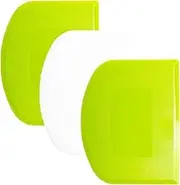 3pcs Dough Scraper, Pastry Scraper Plastic Bench Cutter, Bowl Scrapers Dough Bread Cutters for Cake Decorating Baking (B)