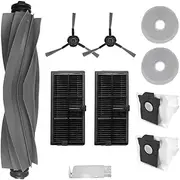 10 Pcs Accessory Set for Dreame L10s Pro Ultra Heat Robot Vacuum Cleaner,2 Dust Bags, 2 Mop Wipes, 1 Main Brush, 2 Filters, 2 Side Brushes, 1 Knife Brush，Replacement Parts Spare Parts