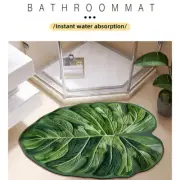 Carpet Green Plants Leaves Diatom Mud Green Anti Slip Wear-resistant Floor Mat