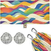 Colorful Wave Hammocks for Camping with Tree Straps Portable Hammock for Camping & Hiking Essential