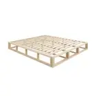 Oikiture Wooden Bed Frame King Size Cage-like Base