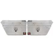 750 x 230 x 400mm Aluminium PAIR Ute Toolbox Truck Under Body Tray Tool Box