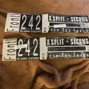 Wax Trax Records! Front 242 A Split Second Super Rare NOS Old School Stickers