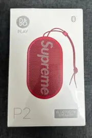 NIB Supreme X Bang & Olufsen B&O Red Beoplay P2 Portable Bluetooth Speaker FW17