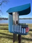 Picket Fence Accessory for Bird Buddy Feeder (Medium Blue)