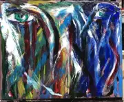 “Behind the Veil”, #michaelscottwoodcock Abstract Oil Painting Canvas Art