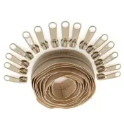 #5 Nylon Coil Zippers by The Yard Beige Sewing Zipper Bulk 10 Yards with 25 P...