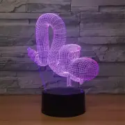 Insect 3D Illusion Night Light 7 Colors Change Touch Lamp for Bedroom Gift