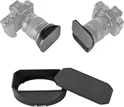 JJC Aluminium Square Lens Hood with Hood Cap for Fujifilm XF 16-55mm F2.8 R LM WR Lens, Metal Lens Hood Shade Protector for XF 16-55mm, No Vignetting, Compatible with 77mm Filter Lens Cap