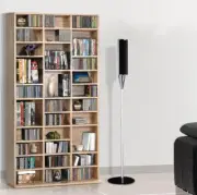1116 CDs 528 DVDs Storage Shelf Media Rack Adjustable Display Bookshelf Oak
