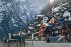 3D Mountain Town Wallpaper Wall Mural Removable Self-adhesive 453
